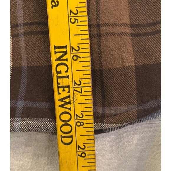 Old Navy Men's Sherpa Shacket Small Plaid Flannel Button-Up Long Sleeve Patch El - Picture 16 of 16